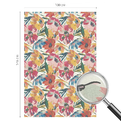 Matinė plėvelė langams su vitražo efektu Gėlių sprogimas