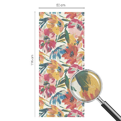 Matinė plėvelė langams su vitražo efektu Gėlių sprogimas