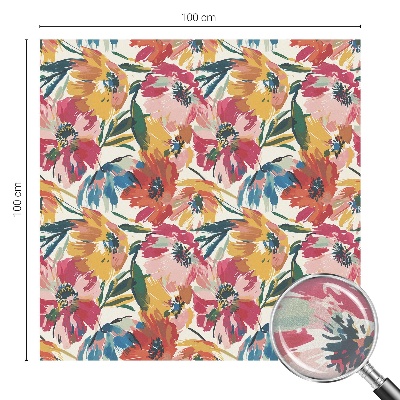 Matinė plėvelė langams su vitražo efektu Gėlių sprogimas