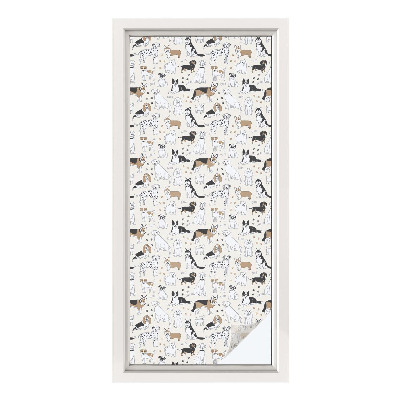 Nepermatoma plėvelė langams Šunų raštai