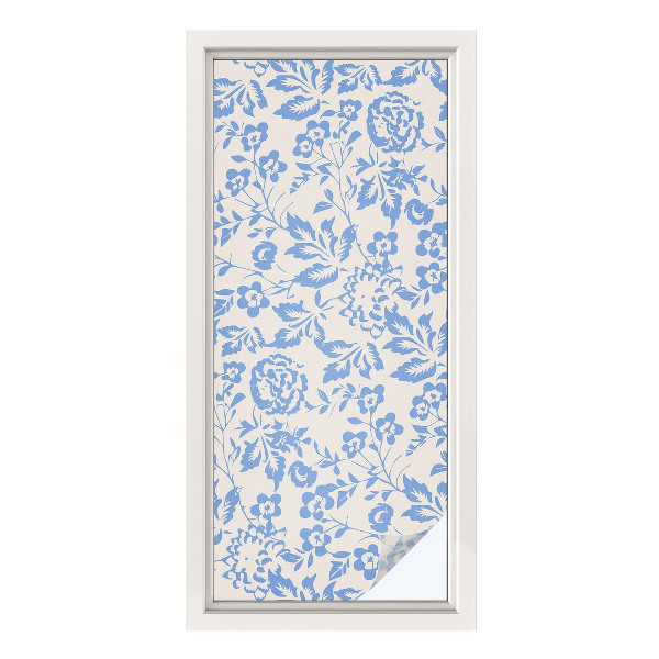 Matinė plėvelė langams su vitražo efektu Gėlės lapai