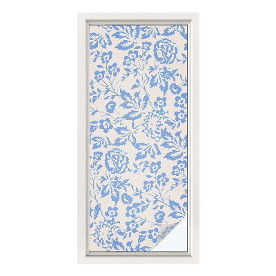 Matinė plėvelė langams su vitražo efektu Gėlės lapai