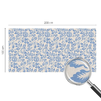 Matinė plėvelė langams su vitražo efektu Gėlės lapai