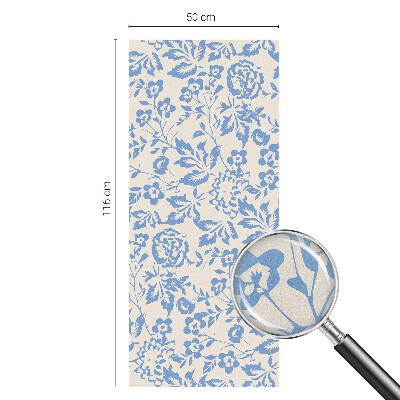 Matinė plėvelė langams su vitražo efektu Gėlės lapai