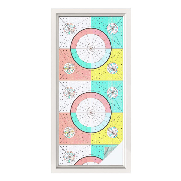 Pieninė plėvelė langams su raštu Geometriniai apskritimai