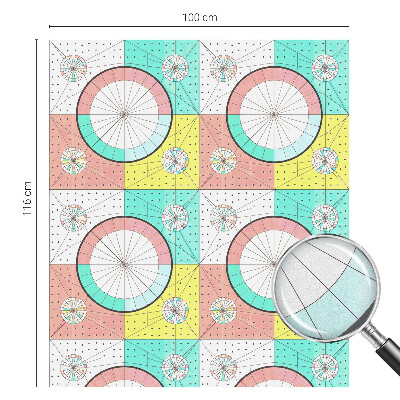 Pieninė plėvelė langams su raštu Geometriniai apskritimai
