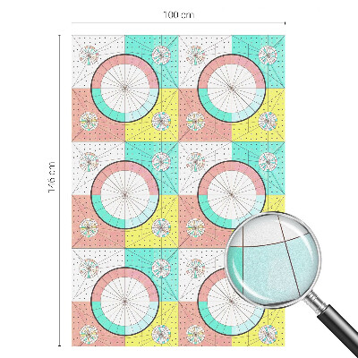 Pieninė plėvelė langams su raštu Geometriniai apskritimai