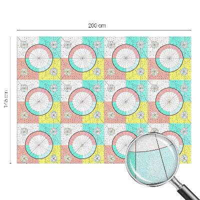 Pieninė plėvelė langams su raštu Geometriniai apskritimai