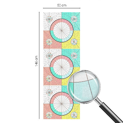 Pieninė plėvelė langams su raštu Geometriniai apskritimai