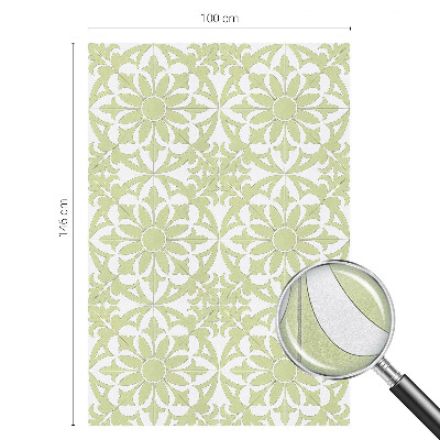 Matinė plėvelė langams su vitražo efektu Žalias ornamentas