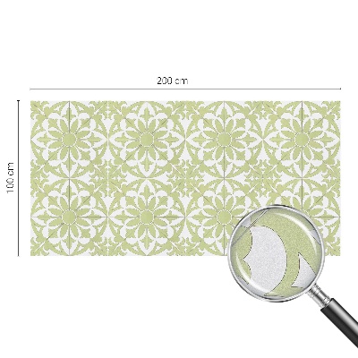 Matinė plėvelė langams su vitražo efektu Žalias ornamentas