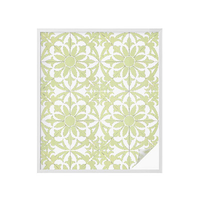 Matinė plėvelė langams su vitražo efektu Žalias ornamentas