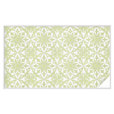 Matinė plėvelė langams su vitražo efektu Žalias ornamentas