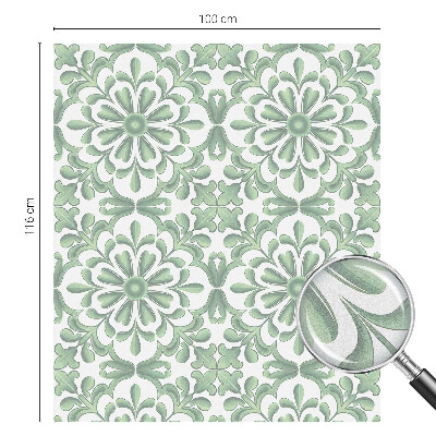 Matinė plėvelė langams su vitražo efektu Žali lapai