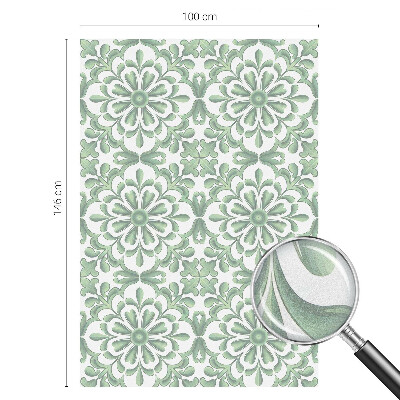 Matinė plėvelė langams su vitražo efektu Žali lapai