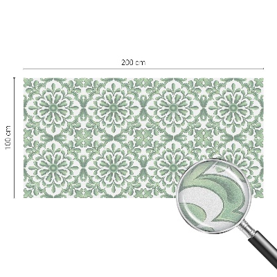 Matinė plėvelė langams su vitražo efektu Žali lapai