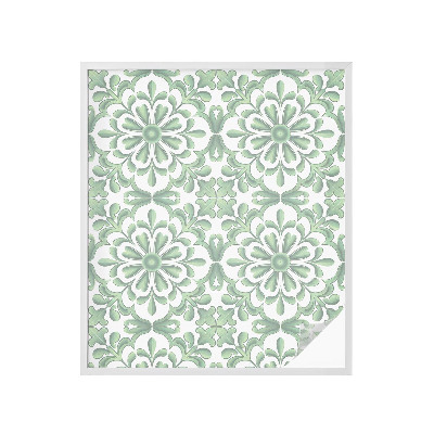 Matinė plėvelė langams su vitražo efektu Žali lapai