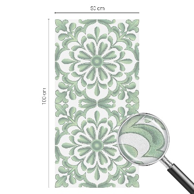 Matinė plėvelė langams su vitražo efektu Žali lapai