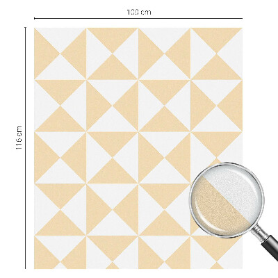 Matinė plėvelė langams su vitražo efektu Geometriniai trikampiai