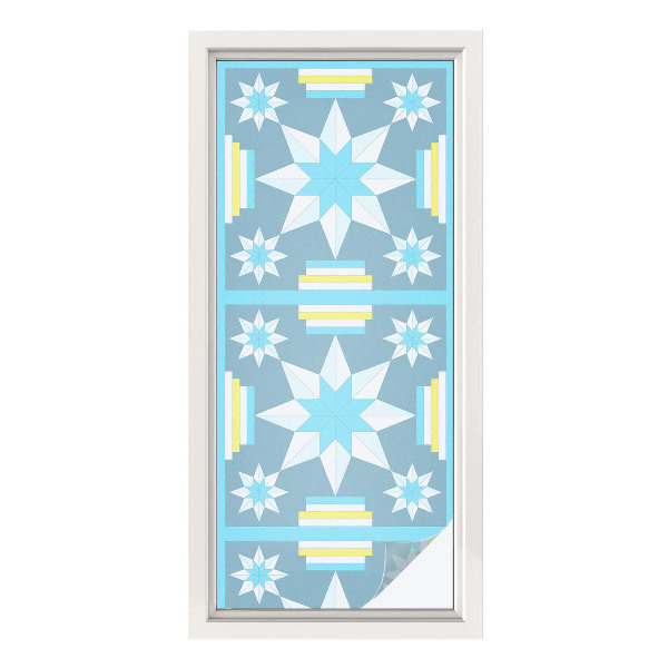 Pieninė plėvelė langams su raštu Žvaigždžių raštas