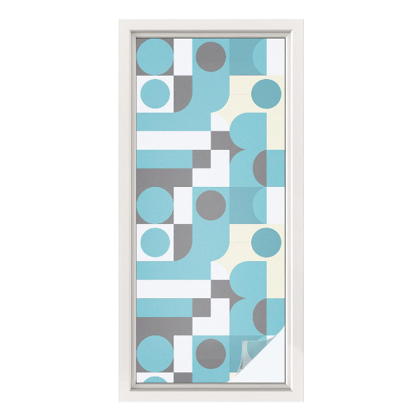 Plėvelė langams privatumui vitražas Geometriniai raštai