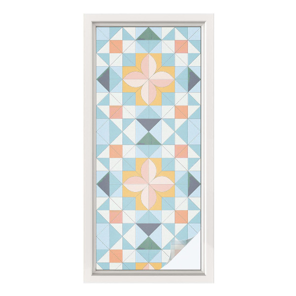 Pieninė plėvelė langams su raštu Spalvinga geometrija