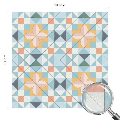 Pieninė plėvelė langams su raštu Spalvinga geometrija