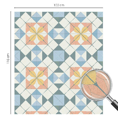 Plėvelė langams privatumui vitražas Spalvinga simetrija