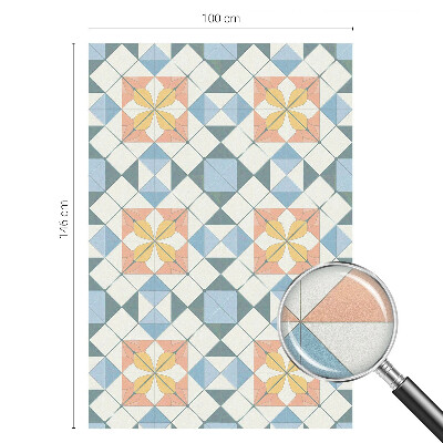 Plėvelė langams privatumui vitražas Spalvinga simetrija