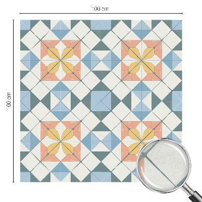 Plėvelė langams privatumui vitražas Spalvinga simetrija