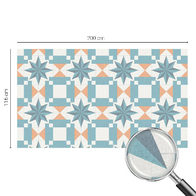 Matinė plėvelė langams su vitražo efektu Mėlynos žvaigždės