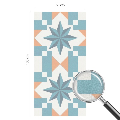 Matinė plėvelė langams su vitražo efektu Mėlynos žvaigždės