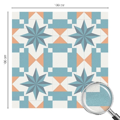 Matinė plėvelė langams su vitražo efektu Mėlynos žvaigždės