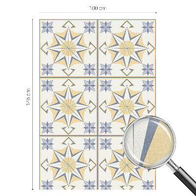 Matinė plėvelė langams su vitražo efektu Geometrinės žvaigždės