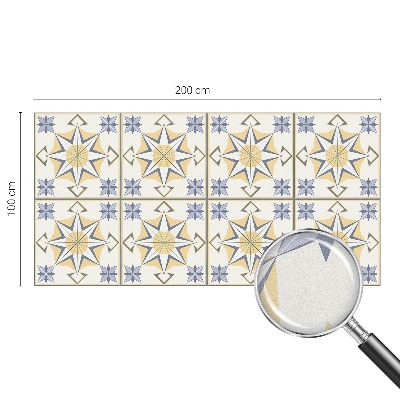 Matinė plėvelė langams su vitražo efektu Geometrinės žvaigždės