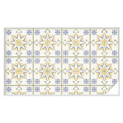 Matinė plėvelė langams su vitražo efektu Geometrinės žvaigždės