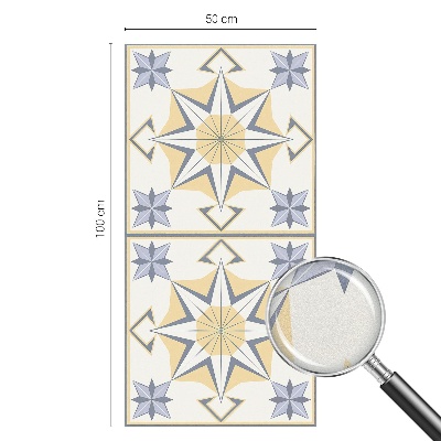 Matinė plėvelė langams su vitražo efektu Geometrinės žvaigždės