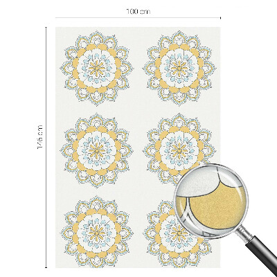 Plėvelė langams privatumui vitražas Spalvingos mandalos