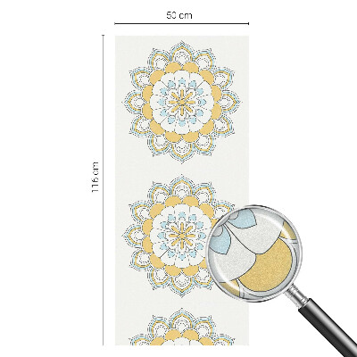 Plėvelė langams privatumui vitražas Spalvingos mandalos