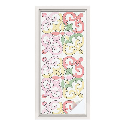 Pieninė plėvelė langams su raštu Gėlių ornamentai