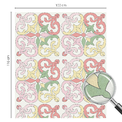 Pieninė plėvelė langams su raštu Gėlių ornamentai