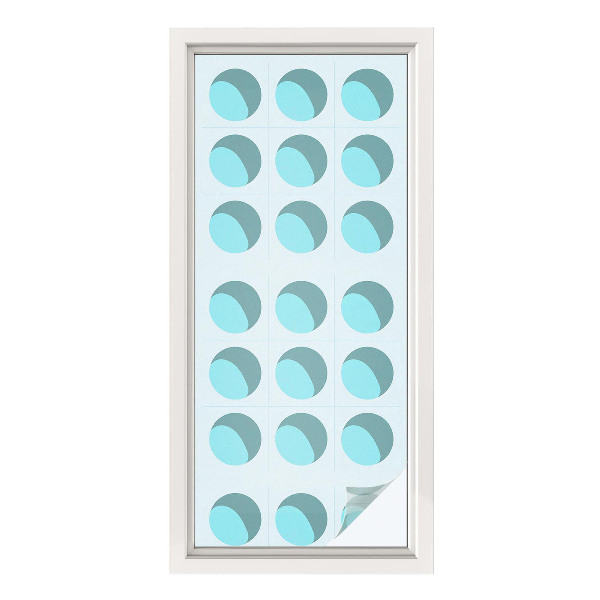 Matinė plėvelė langams su vitražo efektu Šiuolaikiniai ratai