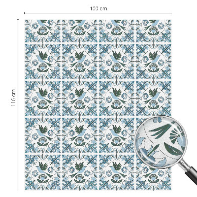 Matinė plėvelė langams su vitražo efektu Mėlynos gėlės