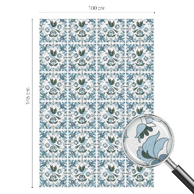 Matinė plėvelė langams su vitražo efektu Mėlynos gėlės