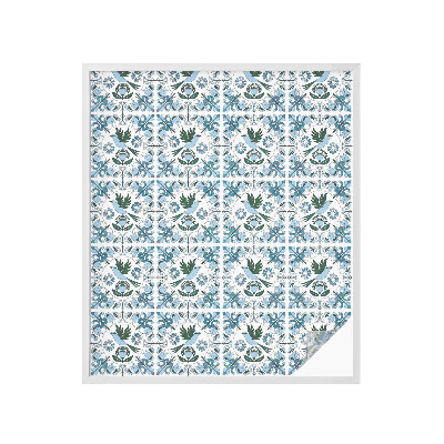 Matinė plėvelė langams su vitražo efektu Mėlynos gėlės