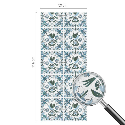 Matinė plėvelė langams su vitražo efektu Mėlynos gėlės