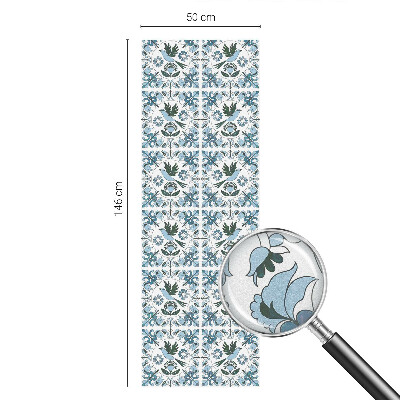 Matinė plėvelė langams su vitražo efektu Mėlynos gėlės