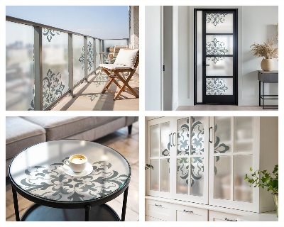 Matinė klijuojama plėvelė langams Klasikinis ornamentas