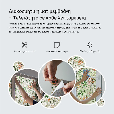 Matinė klijuojama plėvelė langams Gėlių mandala