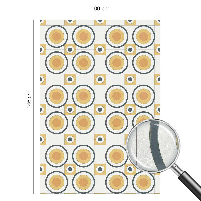 Pieninė plėvelė langams su raštu Retro apskritimai